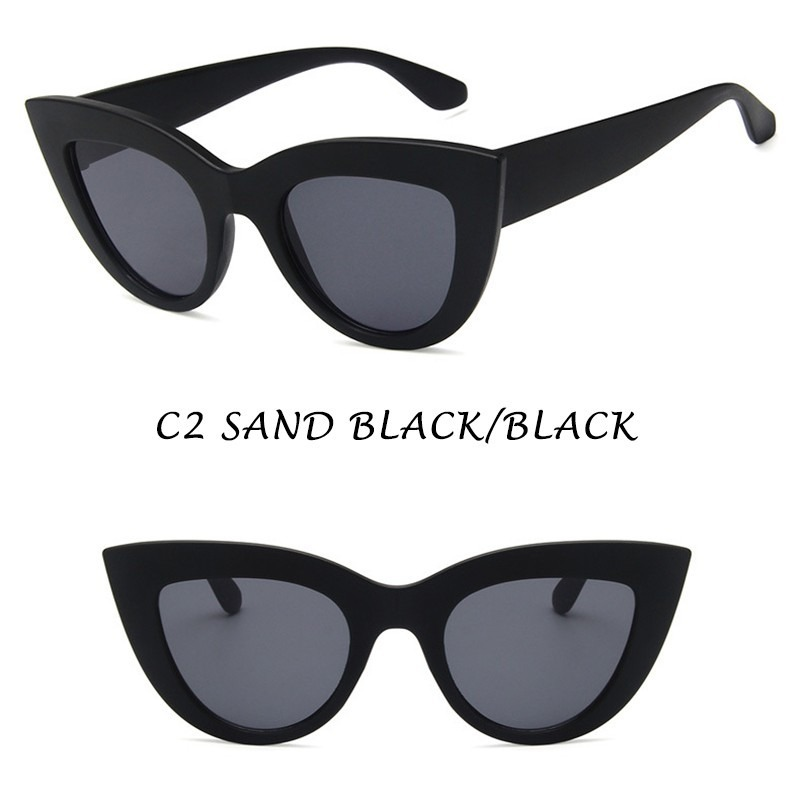 (YUZHU) COD Eropa dan Amerika Retro Cat Eye Sunglasses Kepribadian Fashion Sunglasses untuk Wanita