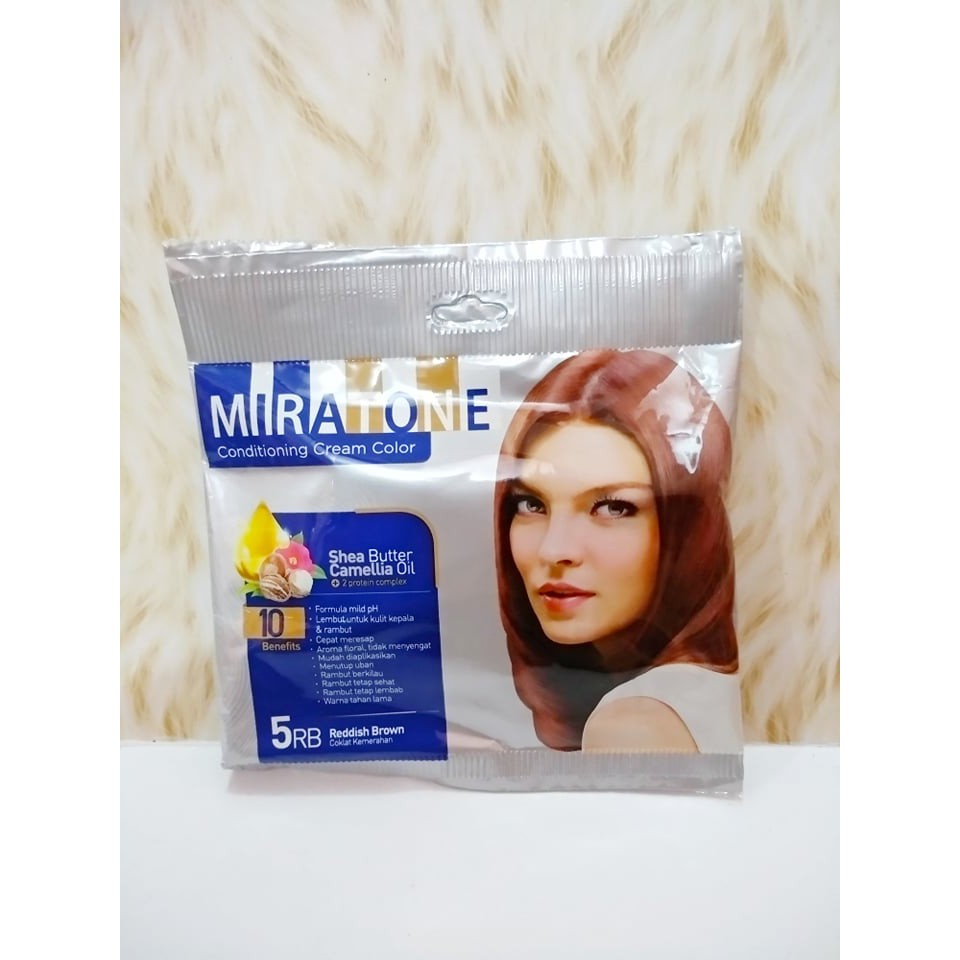 Miratone Cat Rambut Sachet Reddish Brown