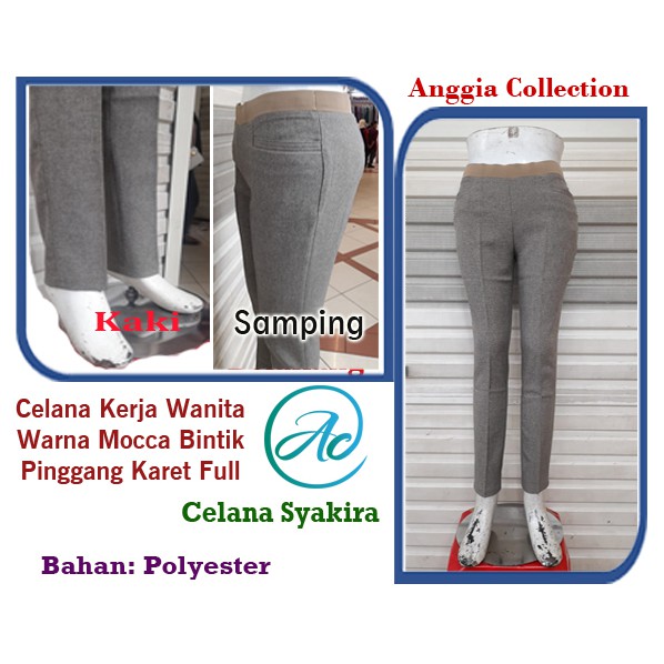 Celana pinggang Karet-Celana Bahan-celana Wanita Karir-Celana kantor terbaru 2021