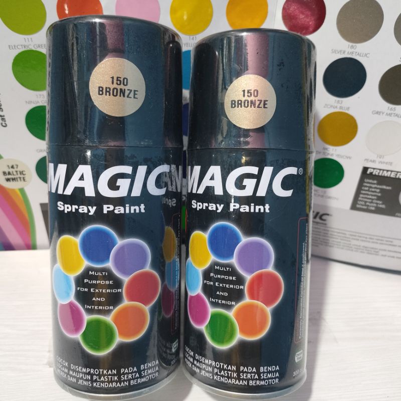 Magic Spray Paint Pilox Pilok Magic Bronze Metalic Metalik 150 300cc Cat Semprot Serbaguna Magic Ukuran Besar 300 cc