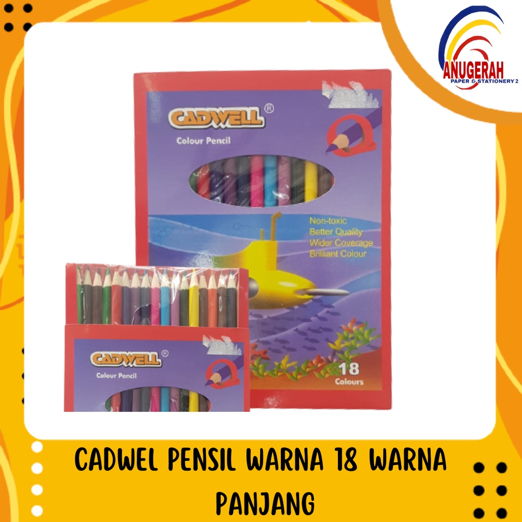 

CADWEL PENSIL WARNA 18 WARNA PANJANG (PCS)