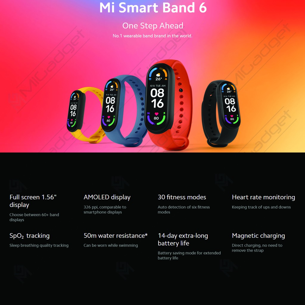 Xiaomi Mi Band 6 MiBand 6 Mi Smart Band 6 Smartwatch