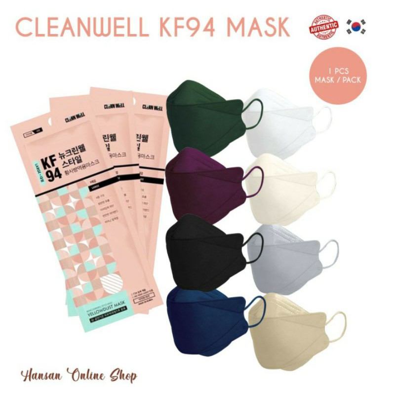 [1 PCS]Masker Cleanwell KF94 korea 4 layer/Mask korea