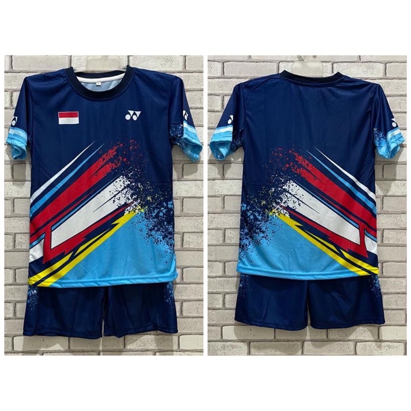 Setelan badminton voly bulu tangkis anak printing kids / jersey seragam olah raga