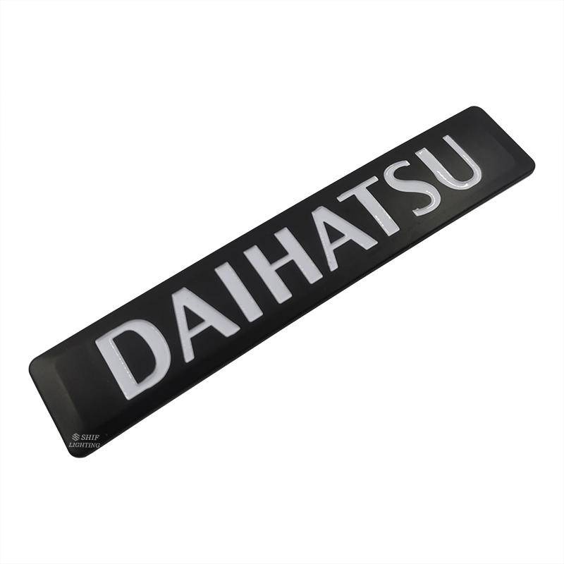 1 x ABS Chrome/ Black DAIHATSU Letter Logo Car Auto Decorative Emblem Badge Sticker Decal Replacement for DAIHATSU