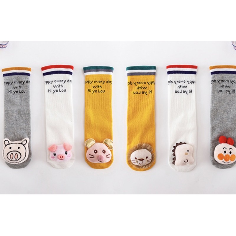 Kaos Kaki Panjang Anak Bayi Balita Lutut Model Boneka 3D / Baby Toddler Knee Length Socks