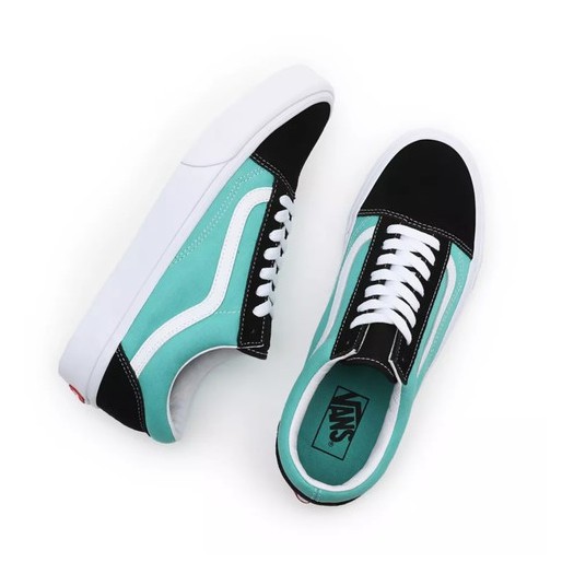 SEPATU VANS OFF THE WALL | OLD SKOOL CLASSIC SPORT BLACK  / WATERFALL