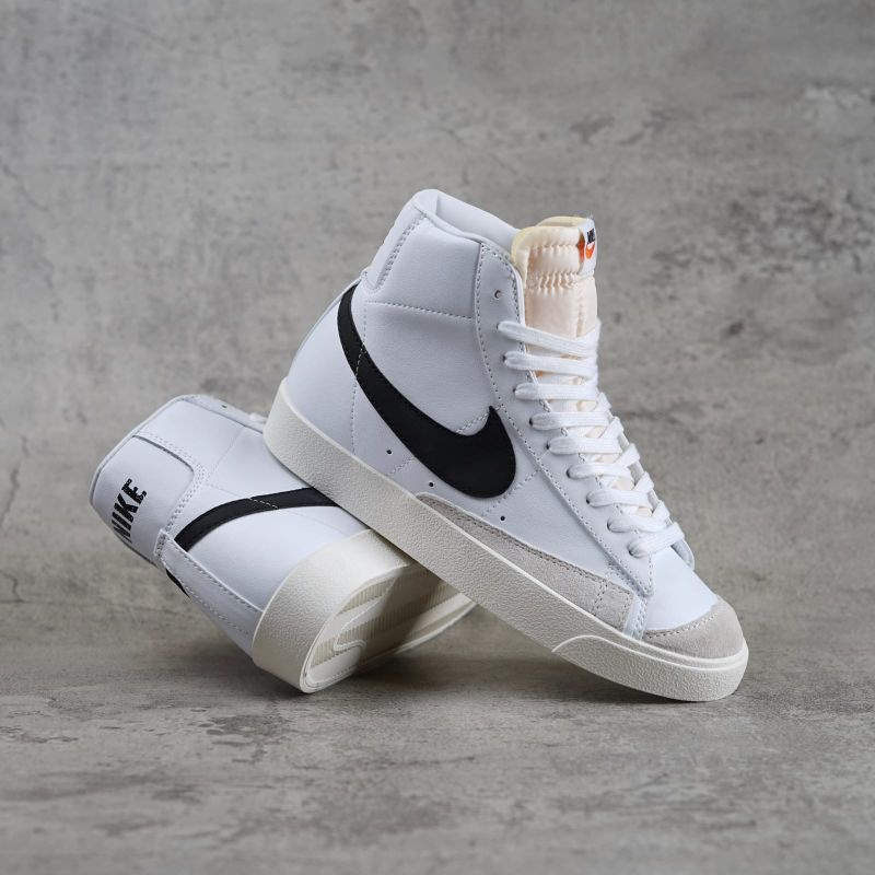 Sepatu Nike Blazer High 77 Vintage Black White Premium Original