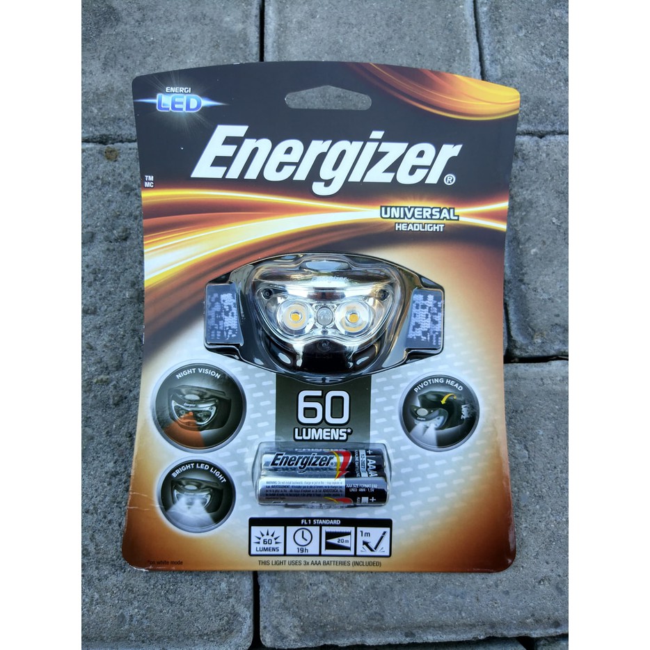 headlamp / headlight senter kepala energizer 3 led Kualitas Orignal & Terbaik