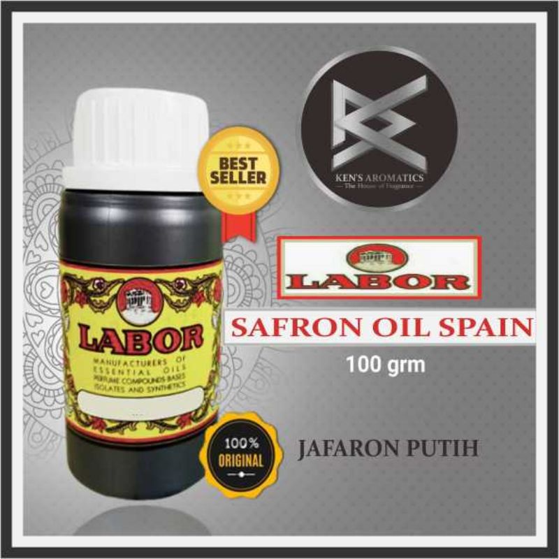 Parfum Safron Oil Spain LABOR - Jafaron Putih LABOR Kemasan 100gr SEGEL