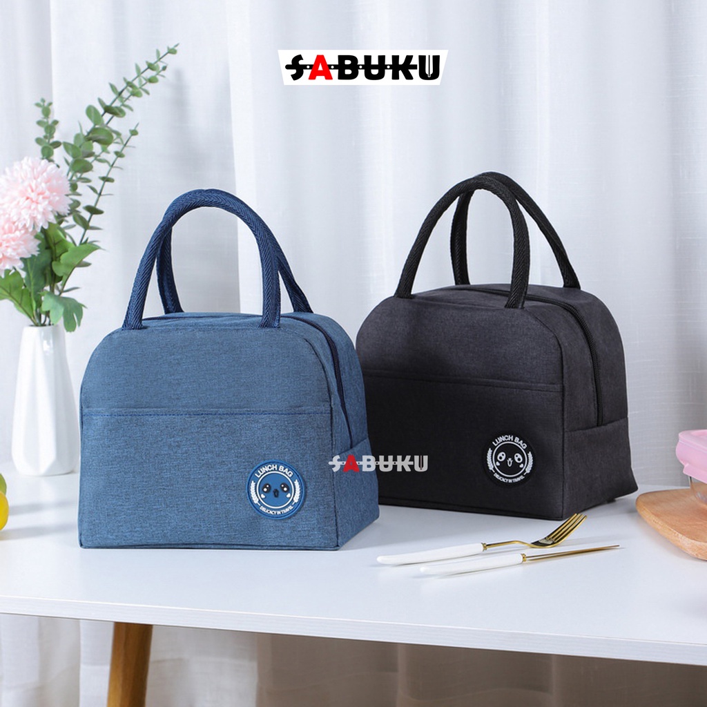 Tas Cooler Bag Tas Bekal Kotak Makan Cooler Bag Simpel Dilapisi Alumunium Tas Bekal Lunch Cooler -220