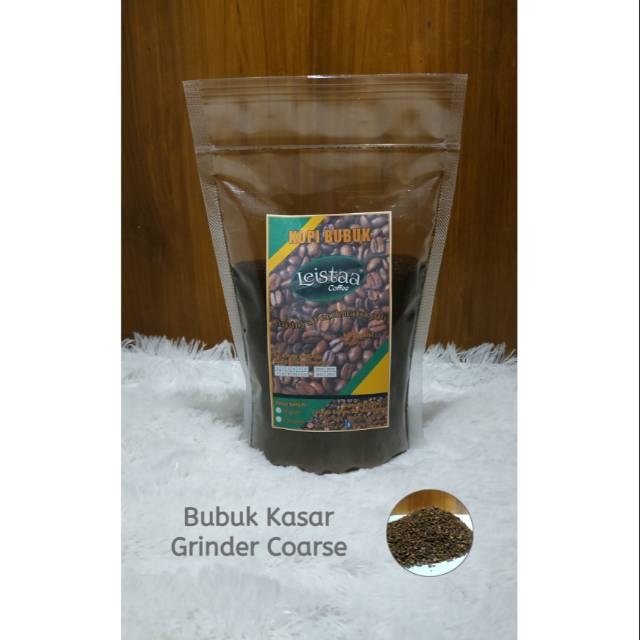 

Kopi Bubuk Robusta Leistaa Coffee 190 Gram (Bubuk Kasar/Grinder Coarse)