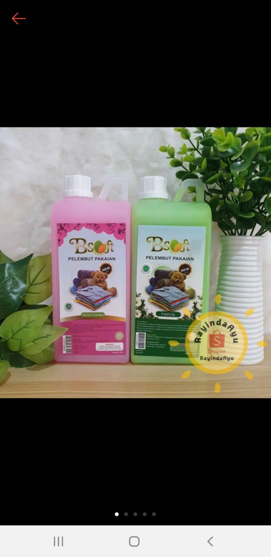 Pelembut Pakaian Kemasan Jerigen1 L | Berkah Rosita Mandiri | Pt Brm | B Soft | Mawar Super Laundry