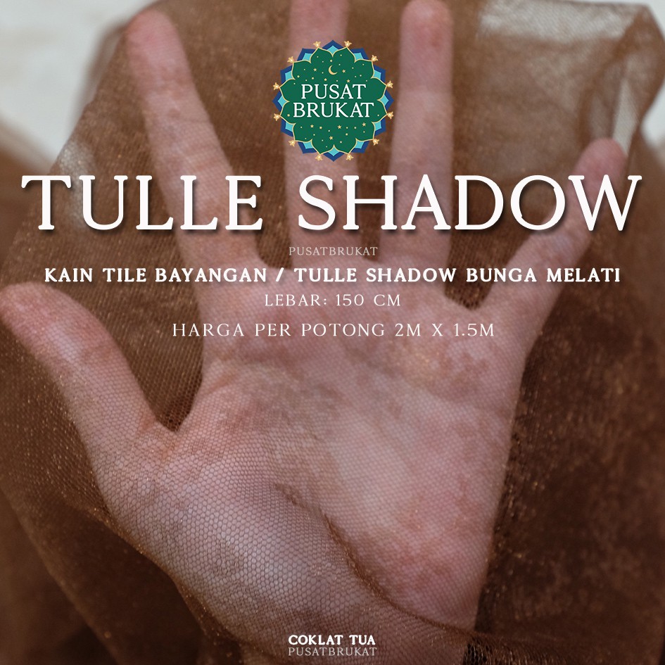 [Harga per 2m x 1.4m] KAIN TILE MOTIF / TULLE SHADOW  BERMOTIF JASMINE FLOWER / TILE BAYANGAN BUNGA MELATI