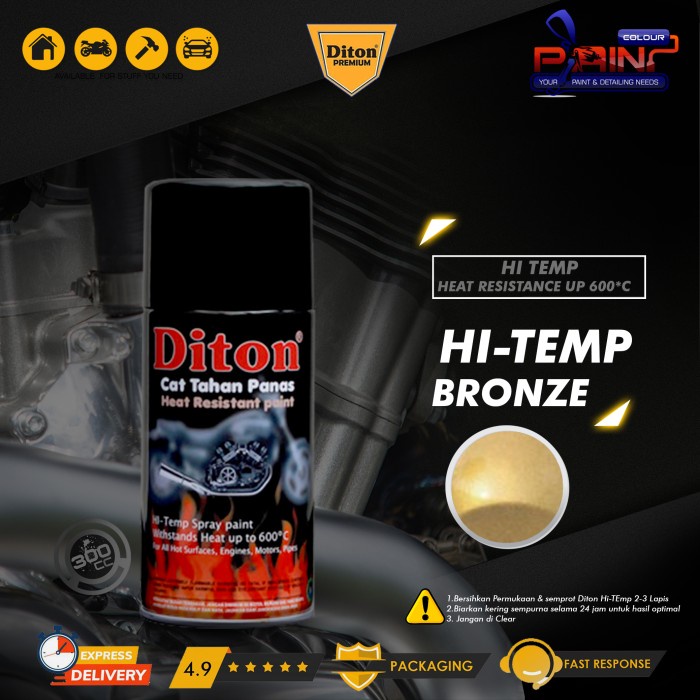 Cat Semprot DITON PREMIUM HI TEMP BRONZE Tahan Panas