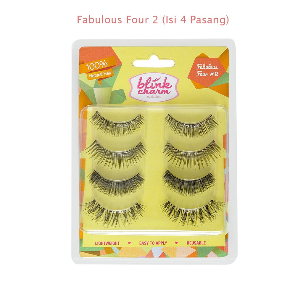 Blink Charm Eyelashes Fabulous Four(Isi 4 Pasang )(Choose Type)