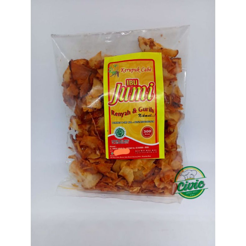 

Keripik cabe IBU JUMI renyah 300gr