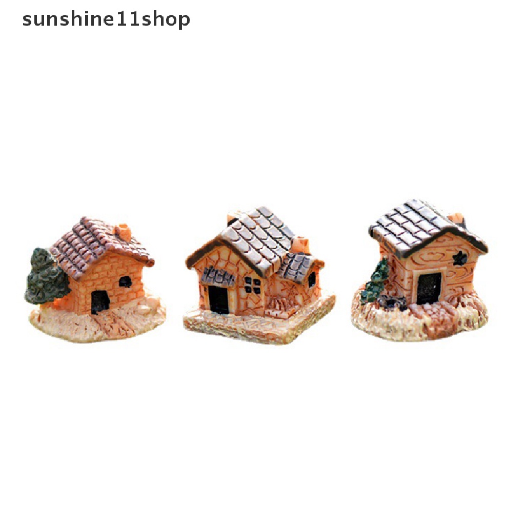 1pc Miniatur Rumah Bahan Resin Untuk Dekorasi Taman