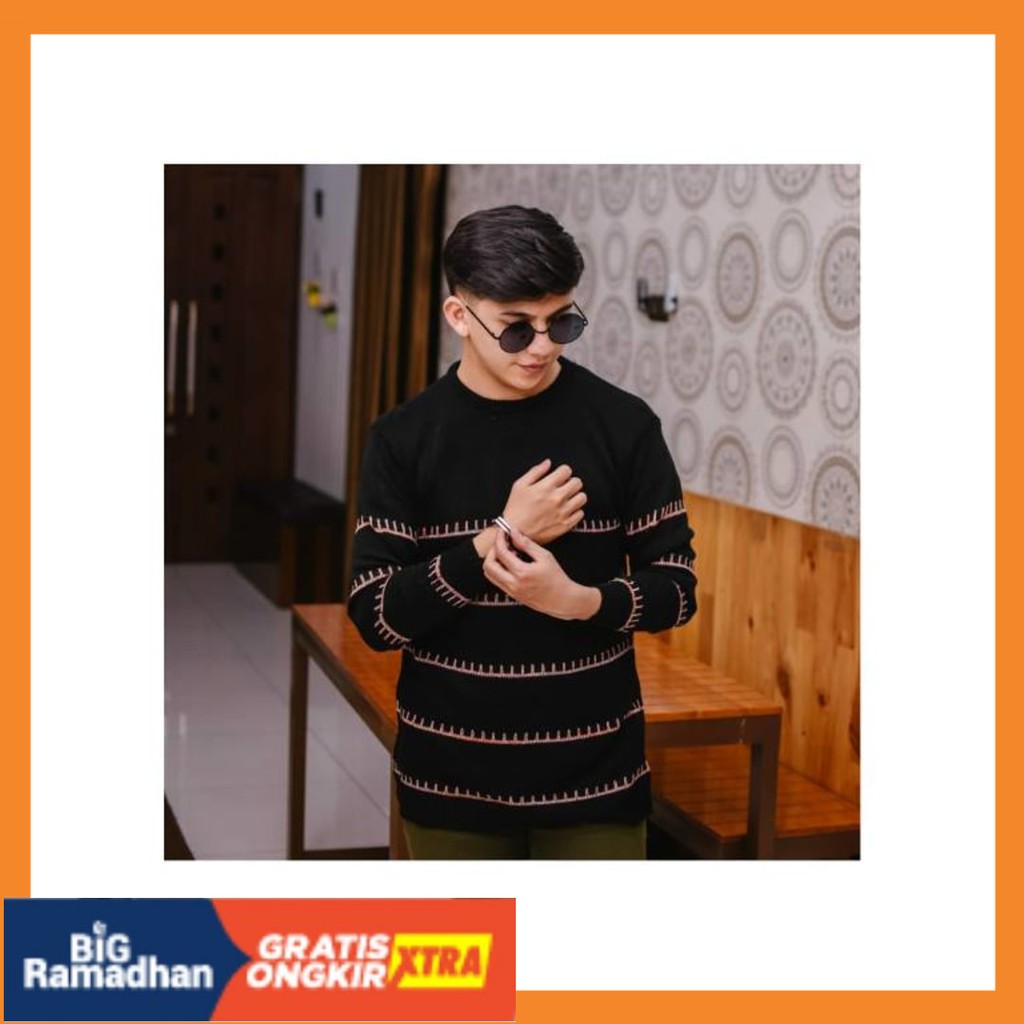 RAJUT RAPI BIG UKURAN ALLSIZE JUMBO LD 110 BESAR MURAH / Sweater rajut | DELUNA | sweater rajut