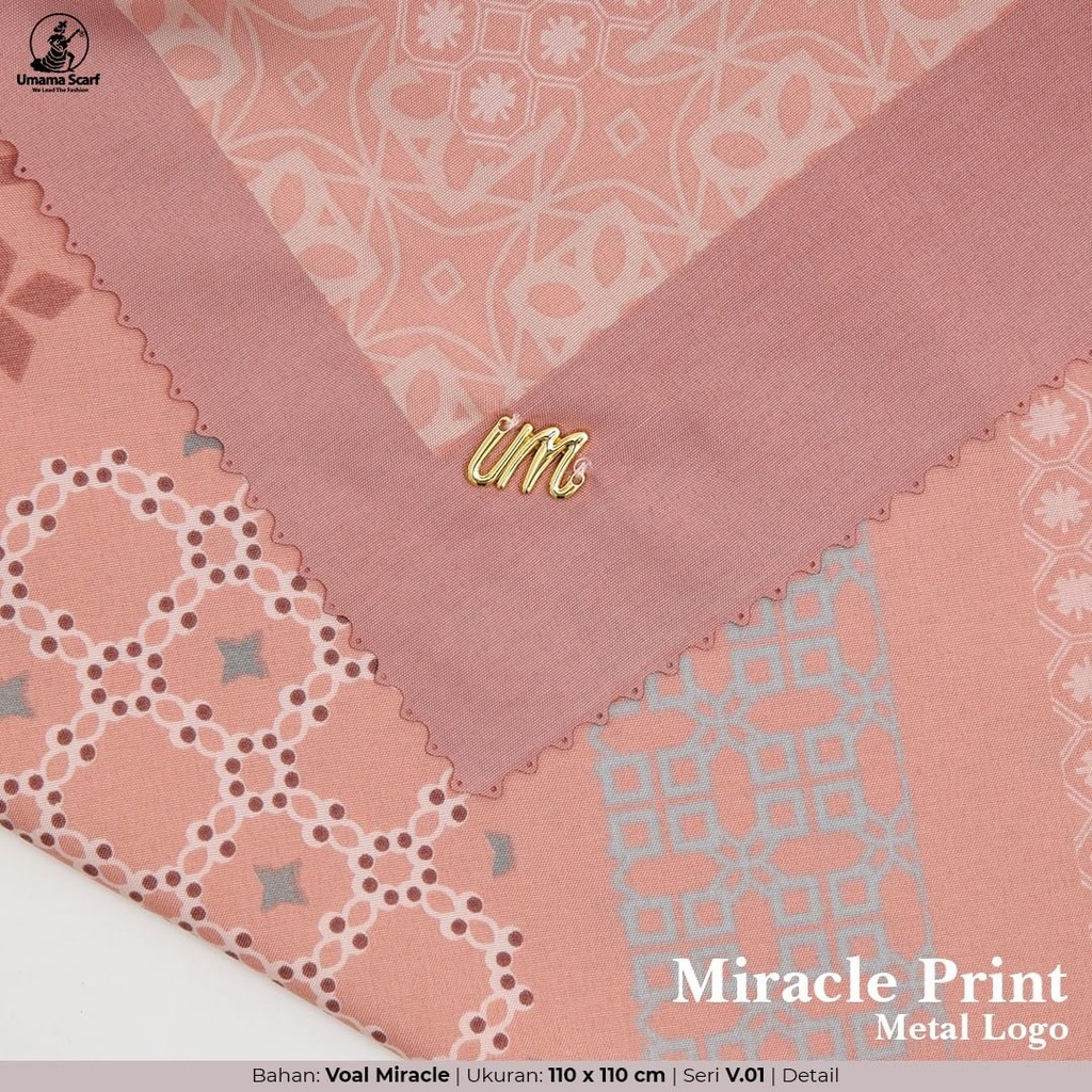 Premium Hijab Segi Empat Motif Umama Miracle Print - Jilbab Kerudung Segiempat