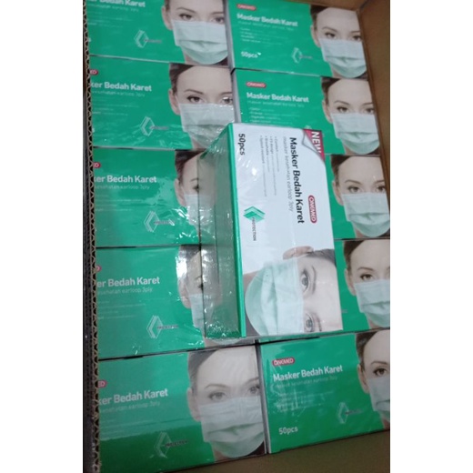 Masker Bedah 3 Ply Original One Med Earlop Hijau