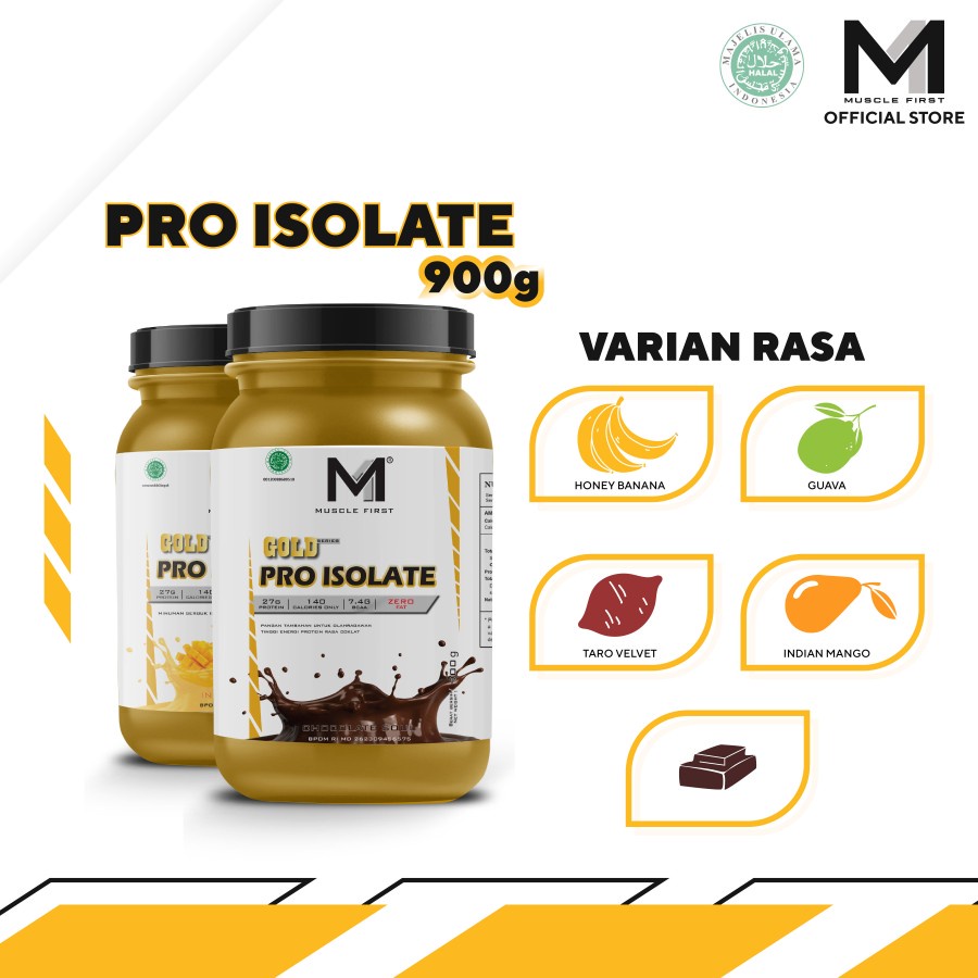 M1 Muscle First Gold Pro Isolate Whey Protein 2 lb Lbs