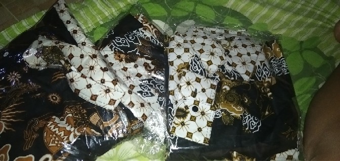 (couple Keluarga) Batik Couple Keluarga Ayah Ibu & Anak Motif Wayang