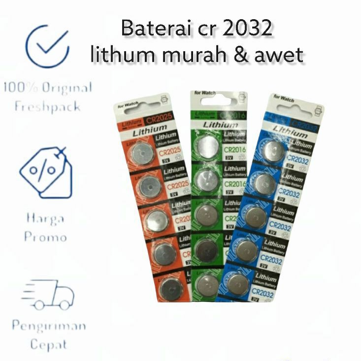 Baterai CR2032 CR 2032 batre jam kalkulator mainan CR_2032 termurah