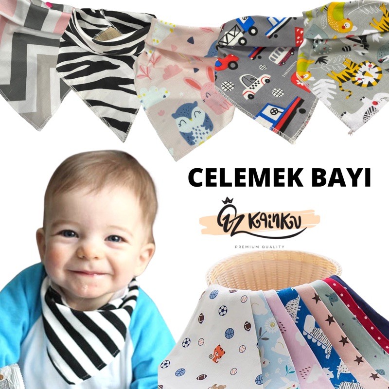 SLABER BAYI Slabber Segitiga Baby Bib Scarf Bandana Celemek Cowboy Handuk Tadah Air Liur Bayi Slaber