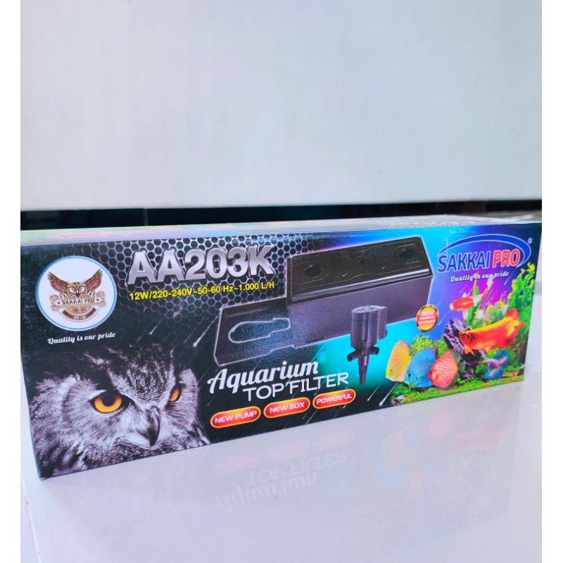 TOP Filter box komplit Aquarium SAKKAI PRO SPA-380 Aquarium 60-1m filter box komplit full set lengkap