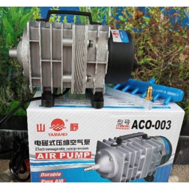 Yamano Air Pump Compressor ACO-003 Pompa Gelembung Aerator Aquarium Kolam Ikan