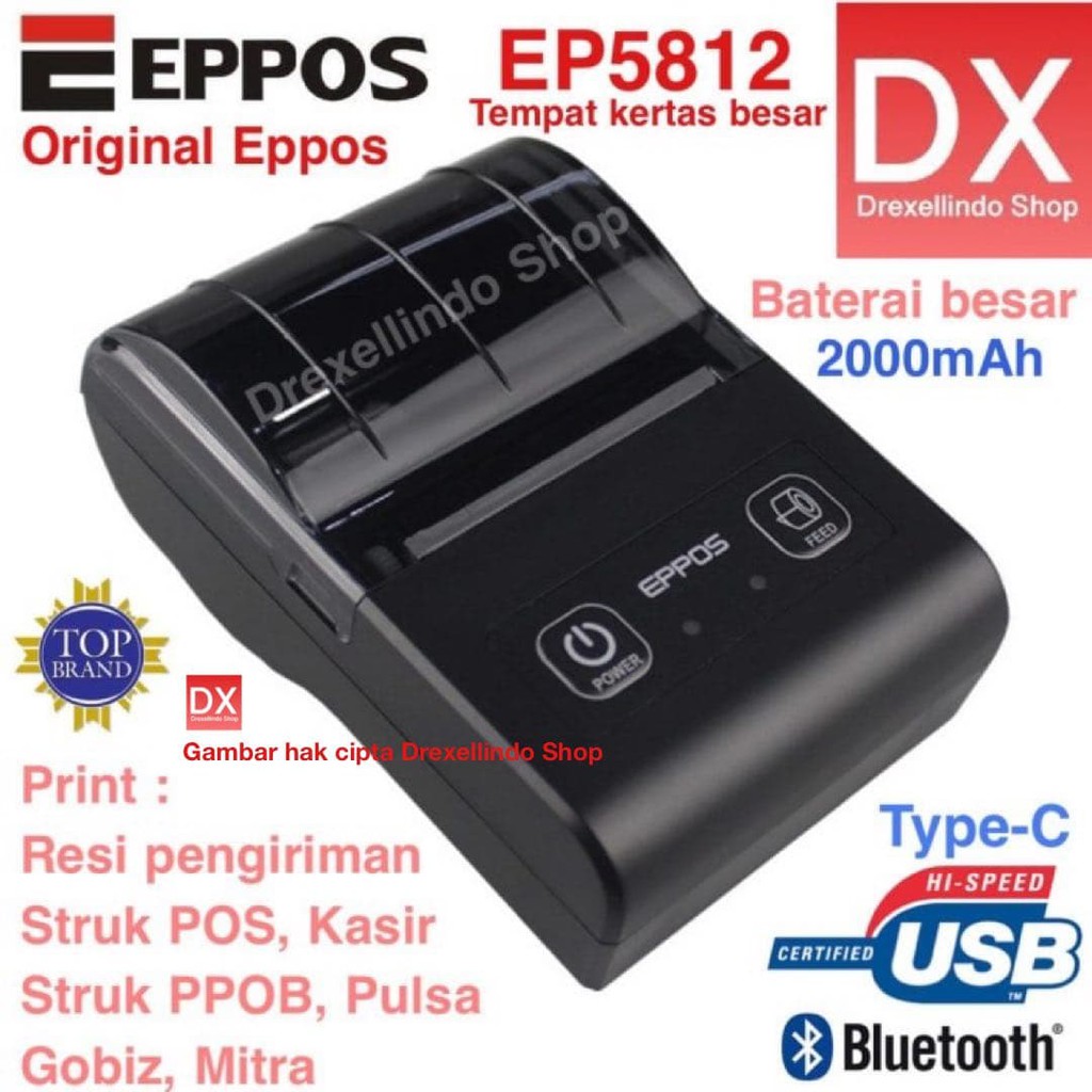 Printer Bluetooth EPPOS EP5812 5812 Bisa Print Resi Marketplace