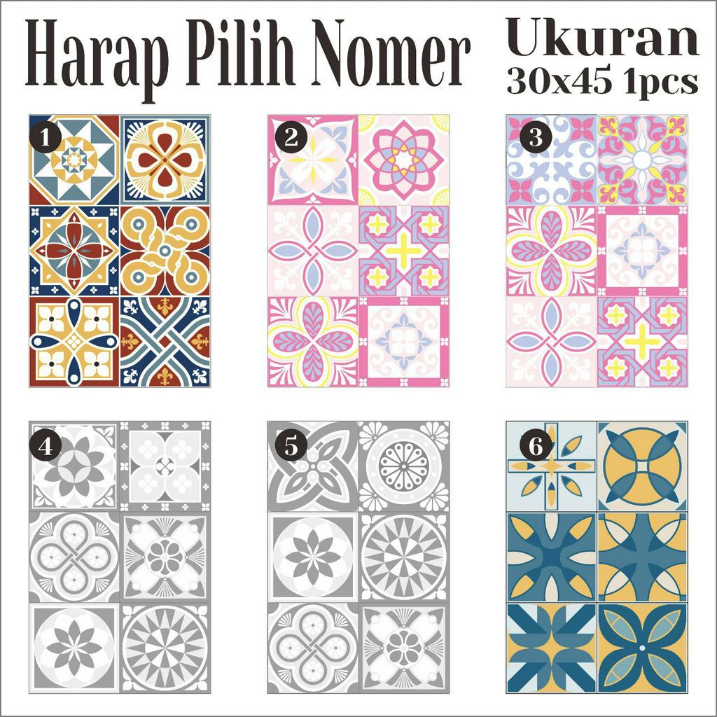 Stiker Tegel Lantai Dan Dinding (30x45cm) Tegel Motif 14