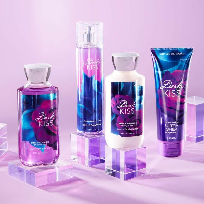 BATH &amp; BODY WORKS BBW DARK KISS SERIES MIST LOTION SHOWER GEL BODY CREAM HAND CREAM SHOWER GEL BODY CREAM LOTION MIST WASH WALLFLOWER ROOMSPRAY SCENTPORTABLE GENTLE GEL DEEP CLEANSING GENTLE FOAMING CREAMY LUXE