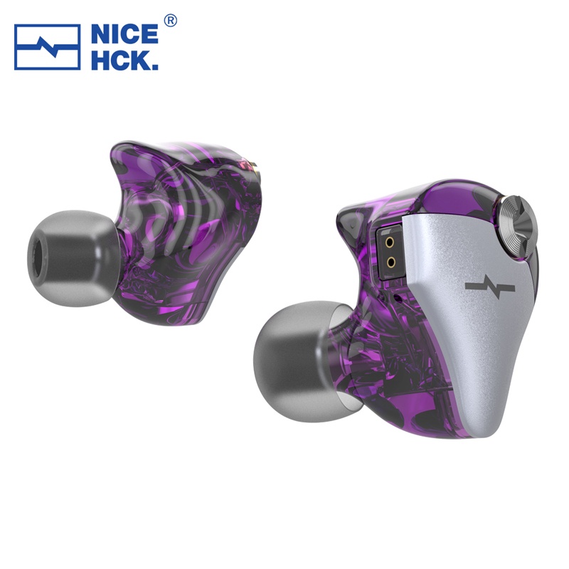 Nicehck M5 Headset Earbuds Resin HIFI IEM 4BA + 1ddd Driver Music 0.78mm 2pin 3 Gaya Dapat Dilepas