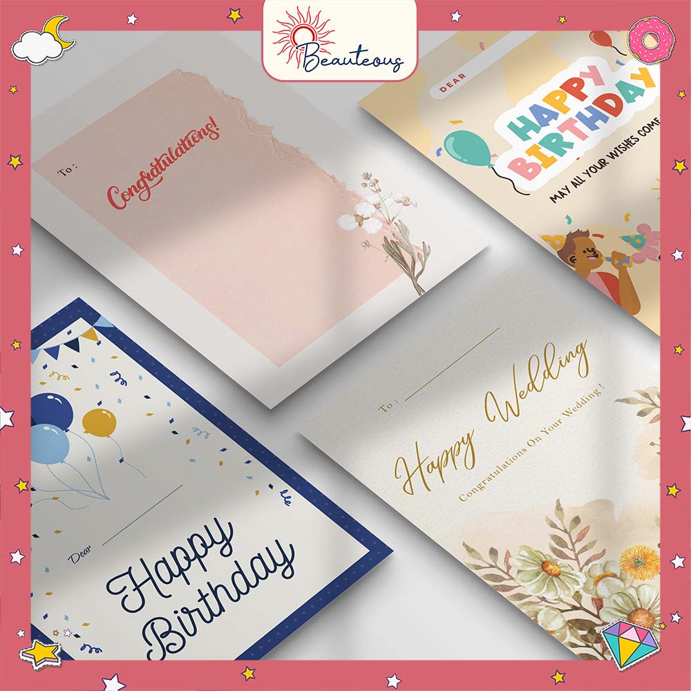 Kartu Ucapan Greeting Graduation Wedding Congratulation Gift Card Estetik