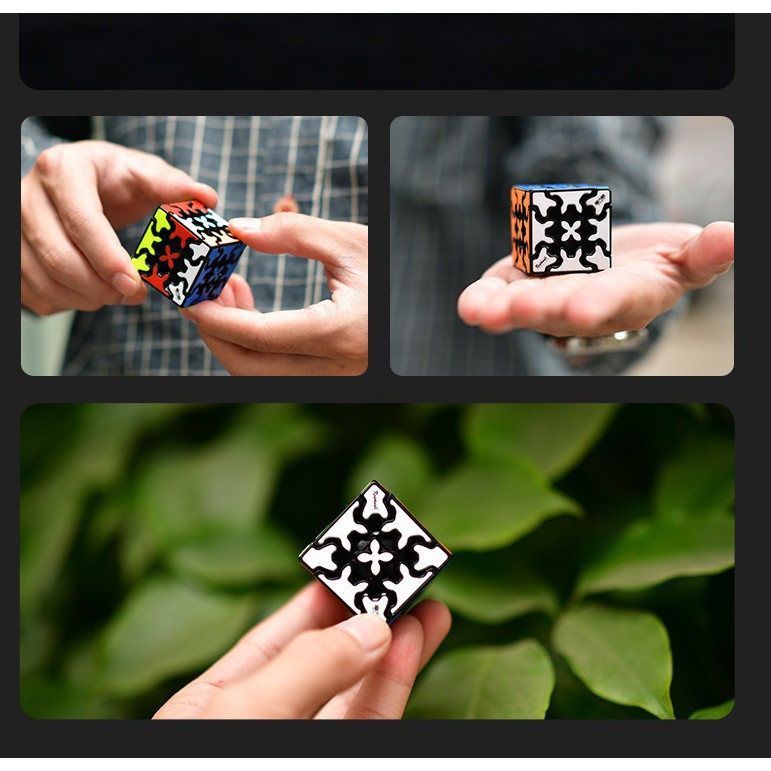 Gantungan Kunci Rubik Gear Cube Key Chain Qiyi - Rubik Gantungan Kunci