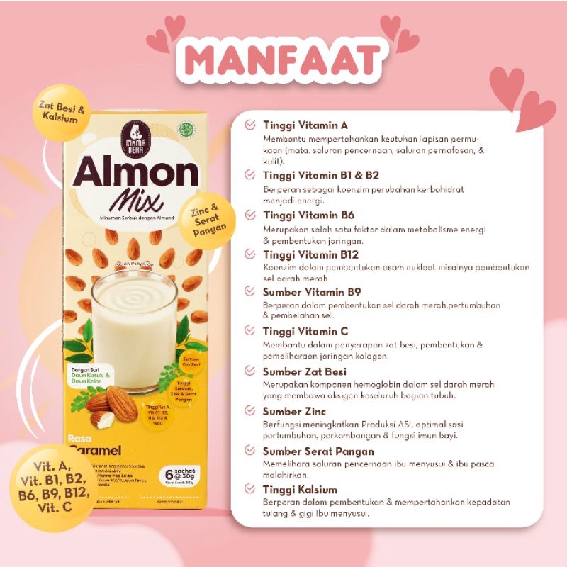 (MAMA BEAR) ALMON MIX RASA COKELAT / PELANCAR ASI MAMABEAR/ ASI BOOSTER/ NATURAL HERBAL BPOM