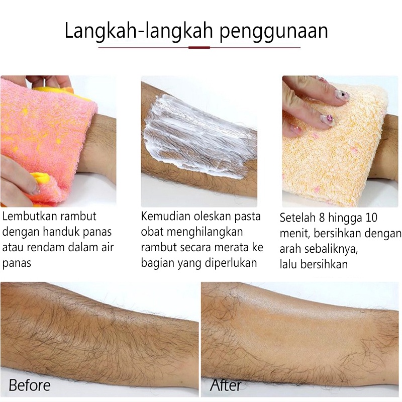 cream penghilang bulu penghilang bulu kaki  penghilang bulu 60g Penghilang Bulu Tanpa Rasa Sakit Menghilangkan Bulu Dengan Cepat dan Efektif  Menghambat Pertumbuhan Bulu