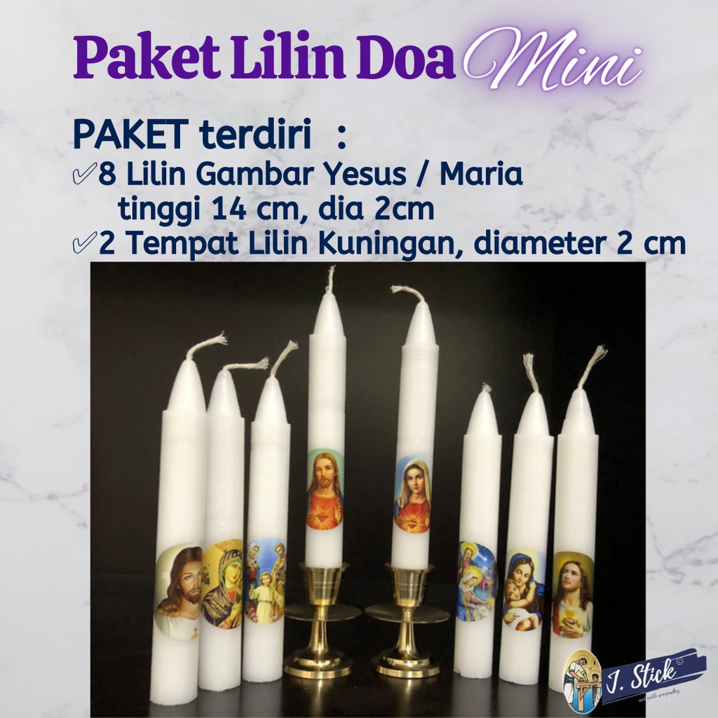 PAKET LILIN DOA Mini  (Lilin + Tempat Lilin)