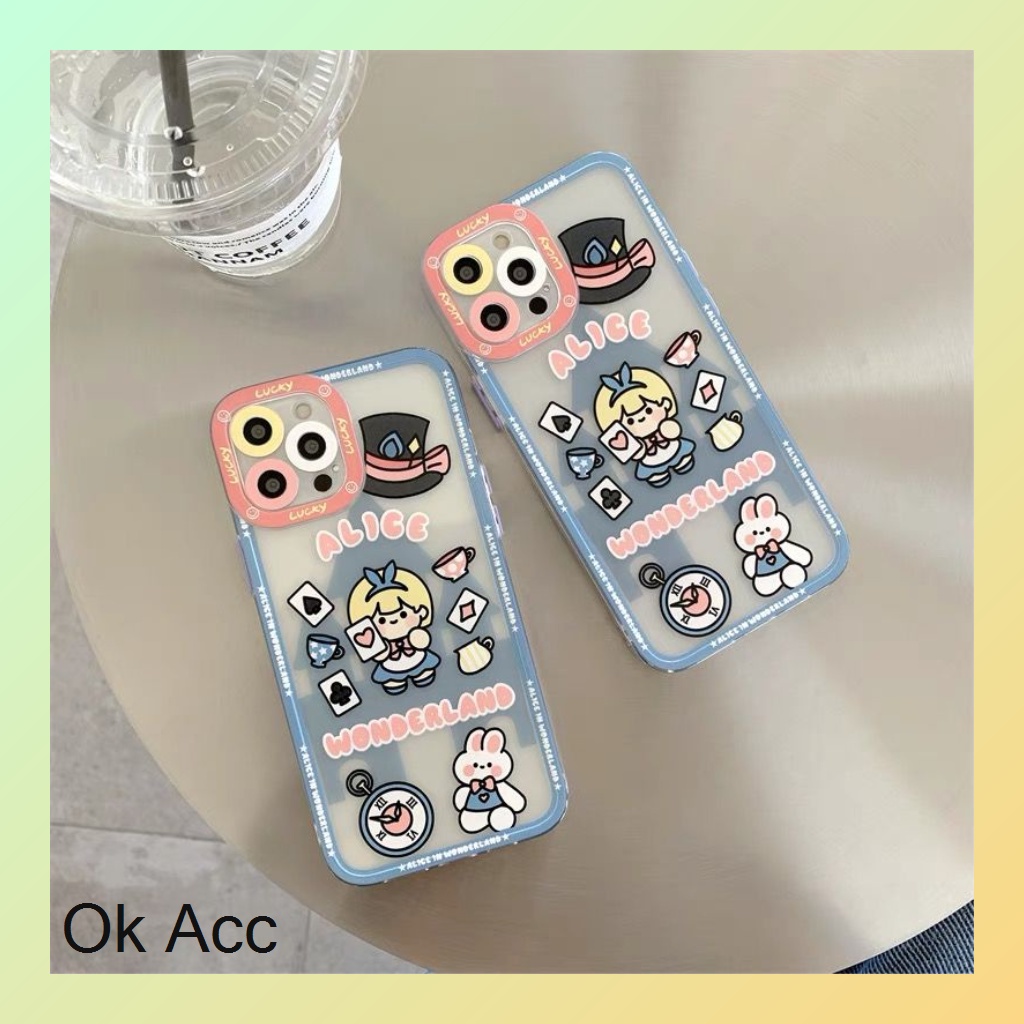 FH26 Softcase Shockproof Protection Alice for Oppo A15/A15s A33/A53 A3s Realme 2 U1 U2 C1 A5s A12 A11k A7 A52/A72/A92,Reno 4 5 5F C11 C12 C15 C20 C21 C25 C2/A1k 5 5i 5s/C3 Narzo 20 30A V20 Y11/Y12/Y15/Y17 Y20 Y20i Y20s Y30 Y30i Y50 Y91 Y91c Y93 Y95 vivo