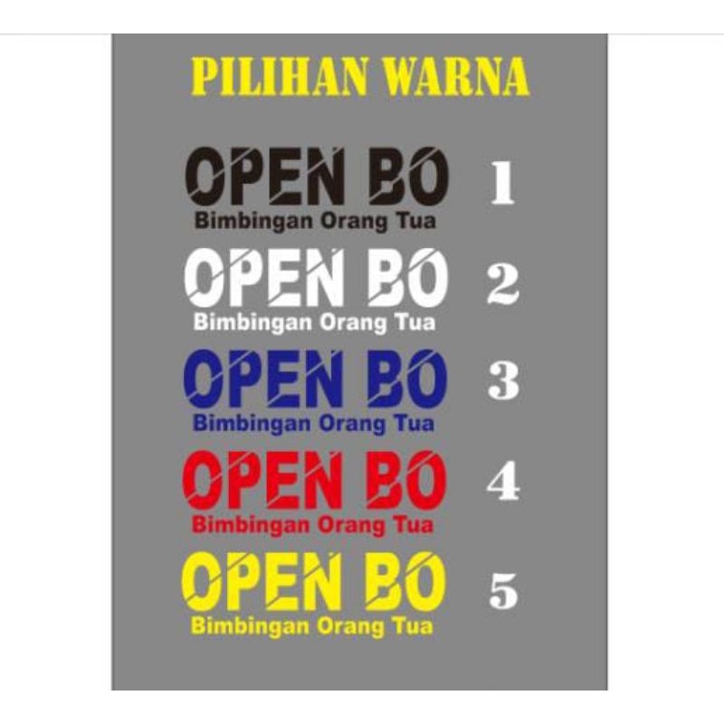 

cutting stiker open bo