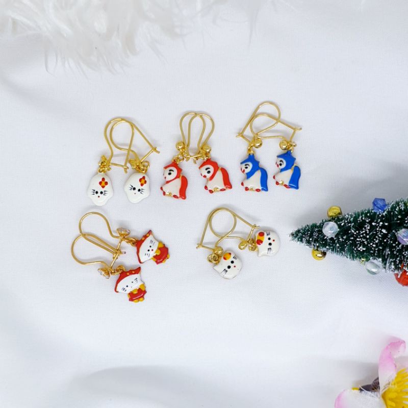 anting anak perak silver asli S925 lapis mas putih