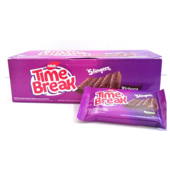 

wafer nabati time break five finger 20x20g richoco