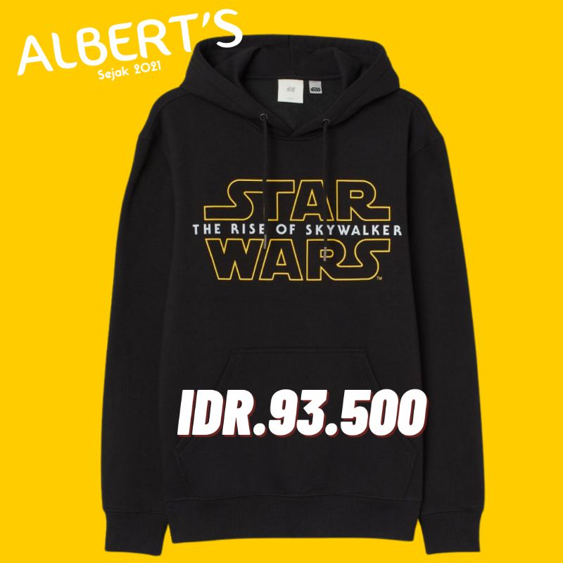 Hoodie Star Wars Hitam Black H&m Cowo&cewe