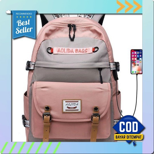 Terlaris Ransel Wanita Import Terbaru 2022 (023) Tas Rangsel Wanita Import Terbaru Backpack Wanita L