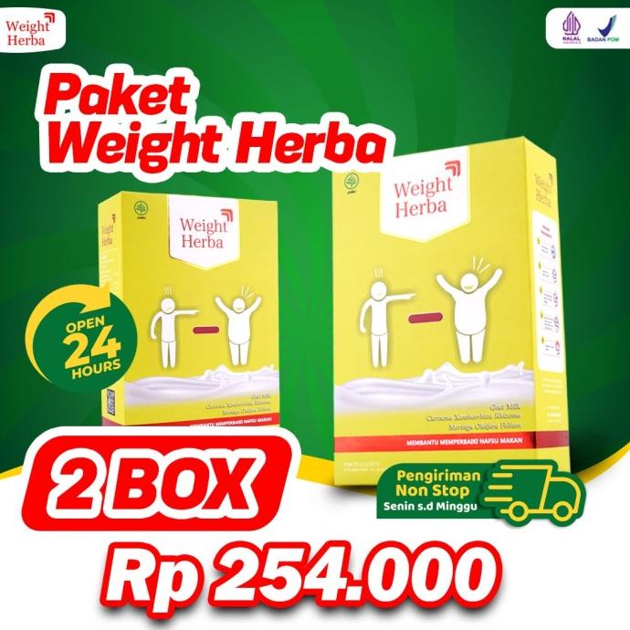 WEIGHT HERBA - PAKET 2 SUSU HERBAL ALAMI PENAMBAH BERAT BADAN