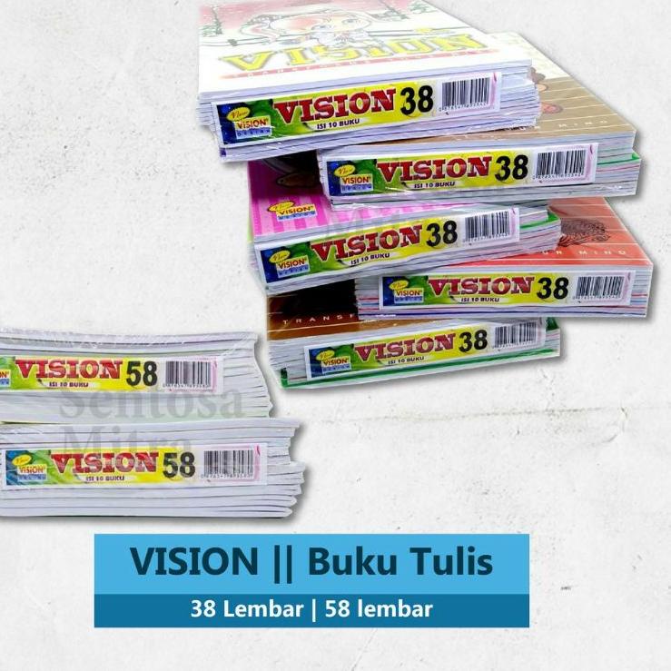 

<JoH ✿> Buku vision per (pak).1 pak isi 58 lembar isi 10 buku. ||Super Promo