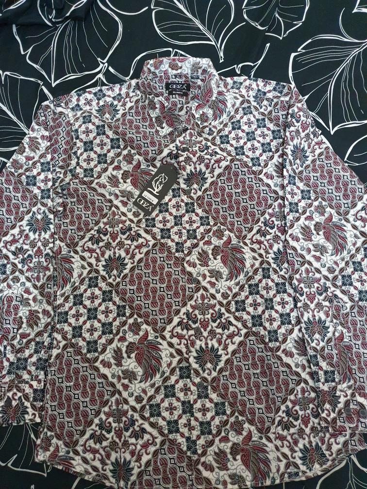 Odza Baju Batik Kemeja Batik Lengan Panjang Kerah Atasan Hem Resmi Solo Modern Dokana