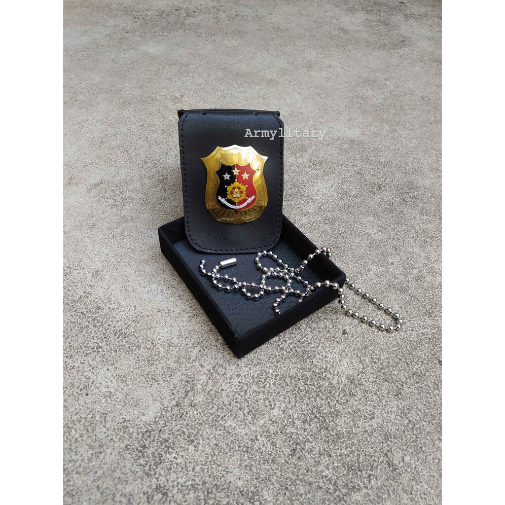 Kalung id card dan logo kesatuan holder